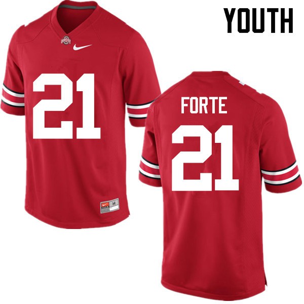 Ohio State Buckeyes #21 Trevon Forte Youth Stitched Jersey Red